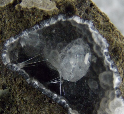 Mesolite phacolite crystal - on,
